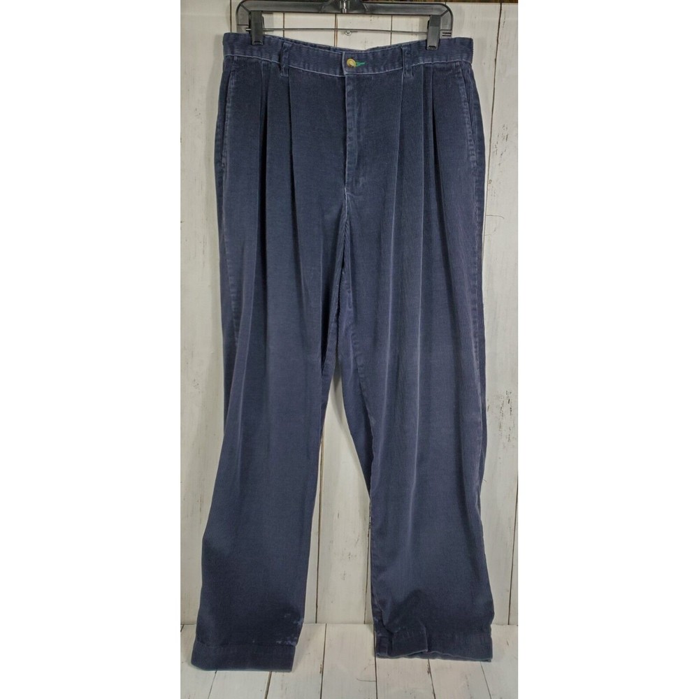 Polo Ralph Lauren Corduroy Pleated Front Pants Men's size 34X32 Purple Vintage